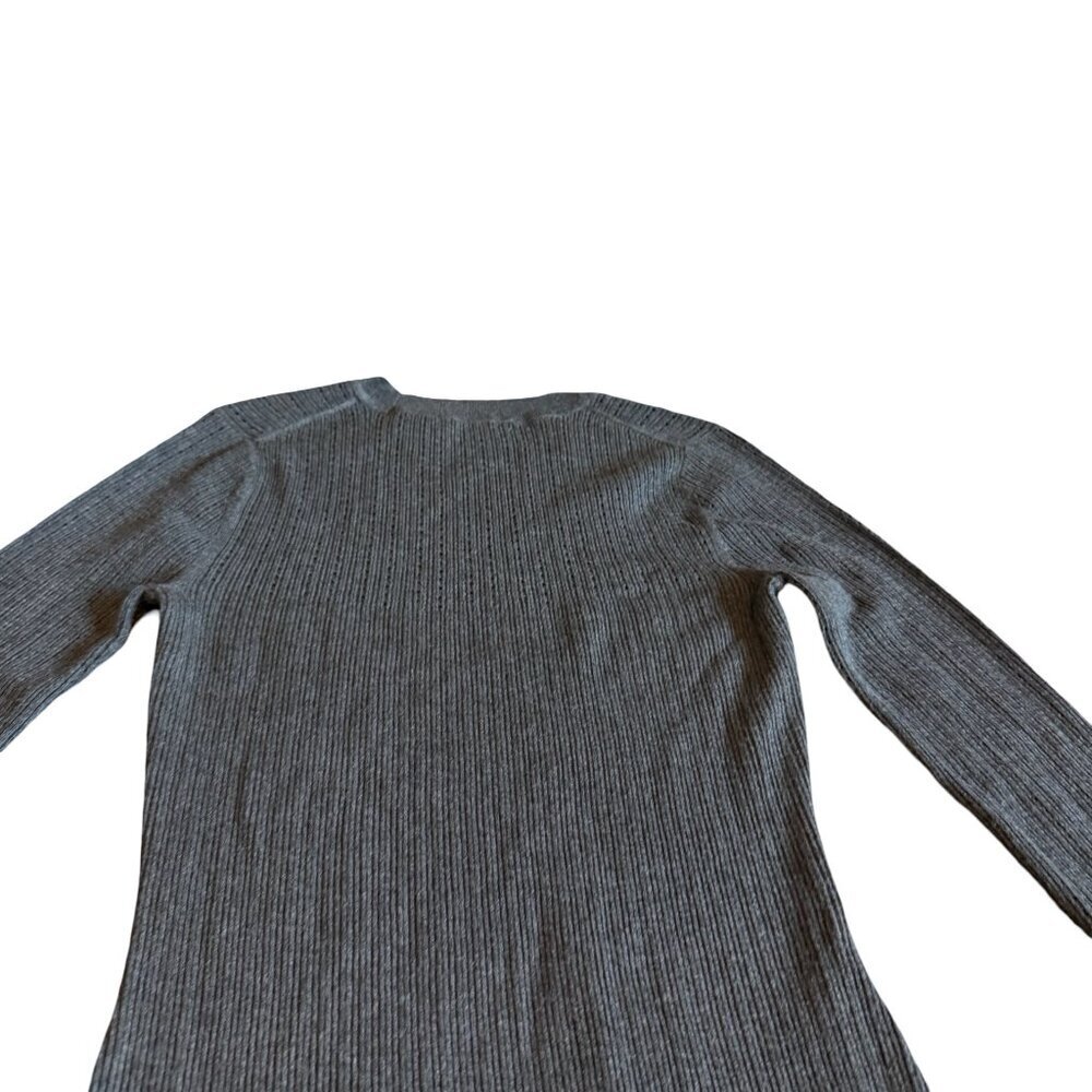 Madewell Dark Grey Pullover Sweater Dress Stretch Midi Length Size Small Women's - Picture 7 of 11